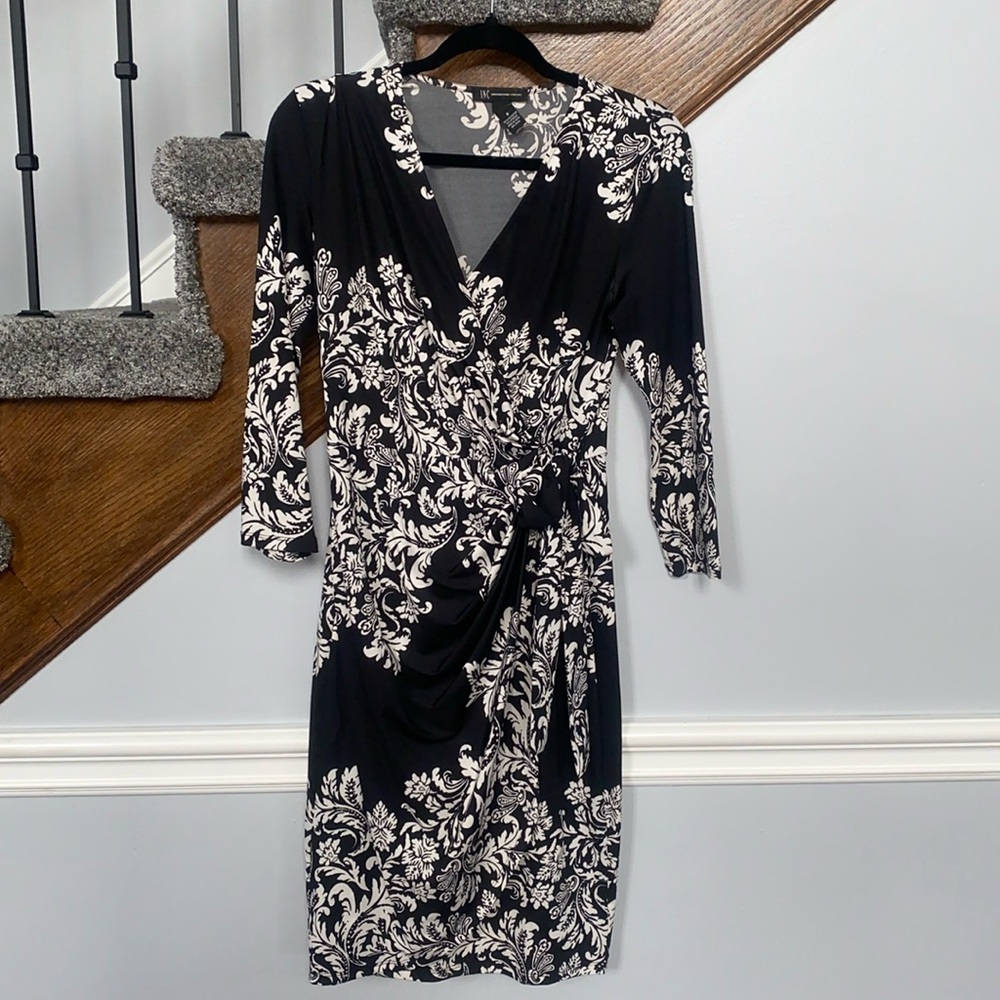 INC International Concepts Business Casual Wrap Dress 3/4 length sleeve- Small